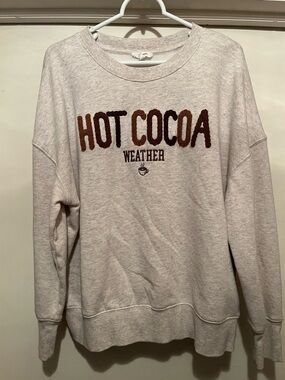 Maurices Hot Cocoa Weather Crewneck Sweatshirt - Light Heather